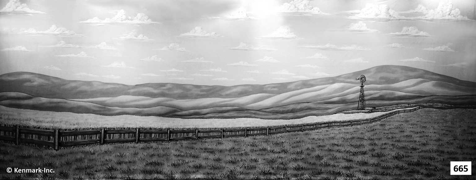 Wheat Field Black and White